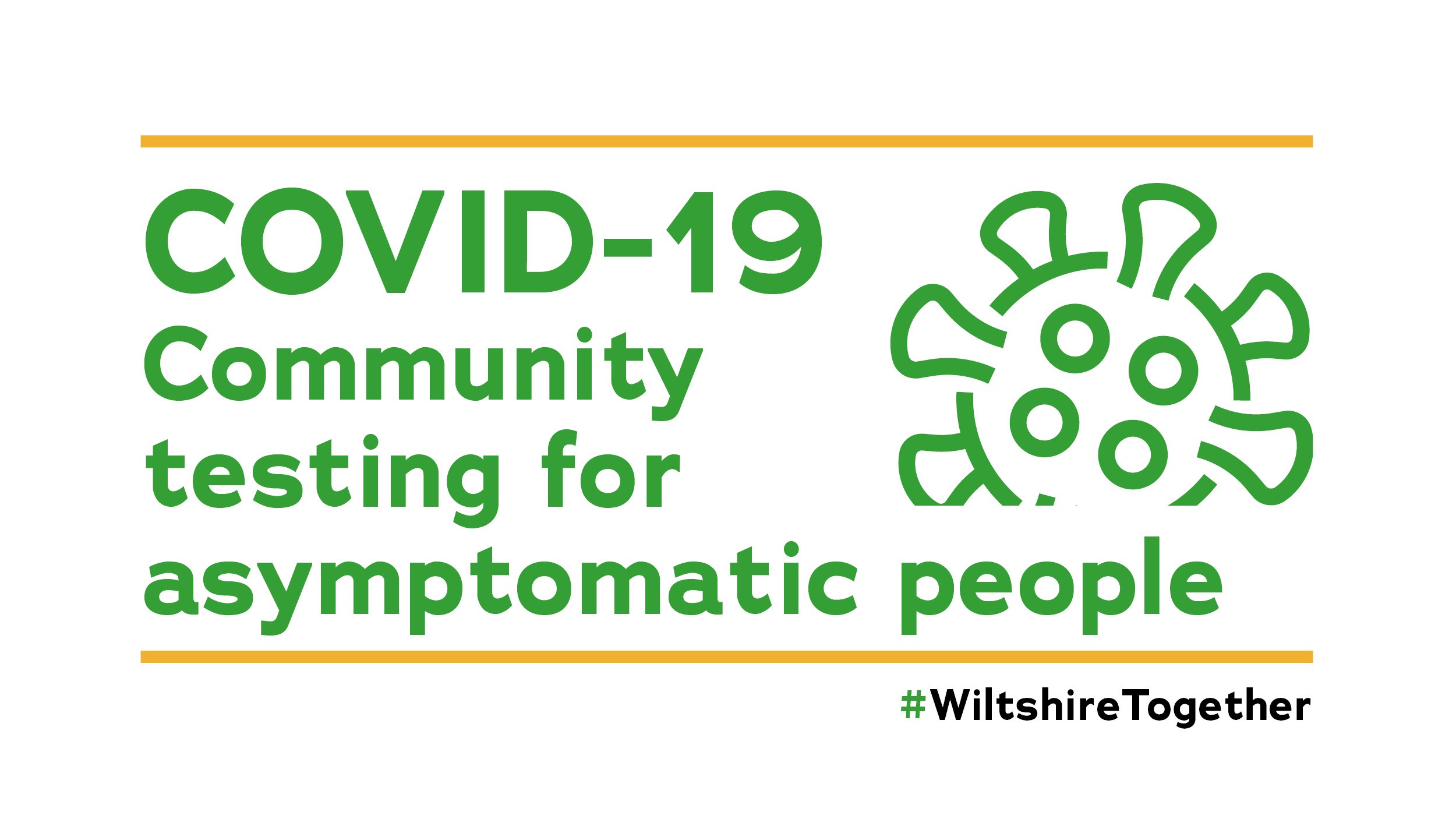 Notice header titled Covid-19 Community testing for asymptomatic people